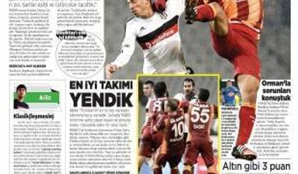 Beşiktaş 0 - Galatasaray 2 Gazete Manşetleri
