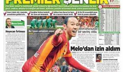 Galatasaray Bursaspor 01.02.2015 gazete manşetleri
