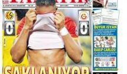 Eskişehir 0 - Galatasaray 0 Gazete manşetleri
