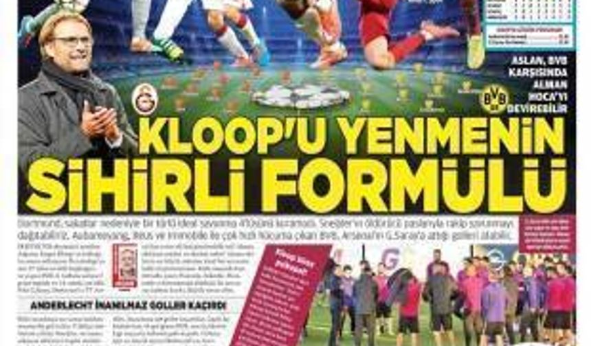 Galatasaray Borussia Dormund maçı manşetleri