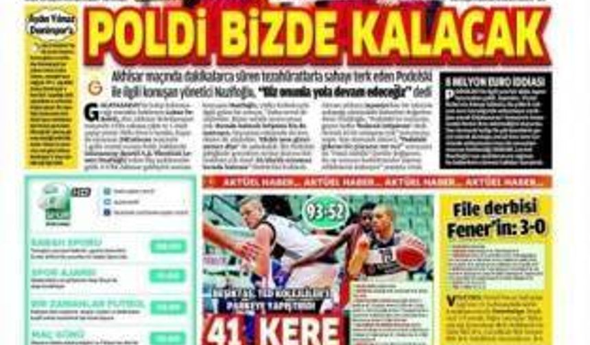 Galatasaray Manşetleri (29 Ocak 2017)
