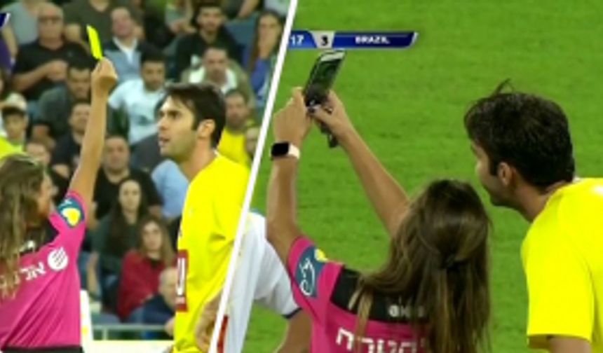 Kaka ile selfie çektirmek için sarı kart gösterdi