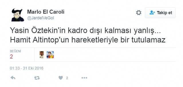 Yasin'in kadro dışı kalmasına verilen tepkiler
