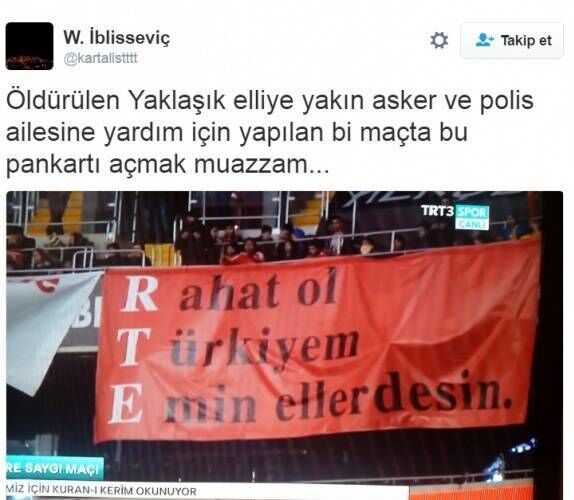 Şehitlere saygı maçı gündem oldu