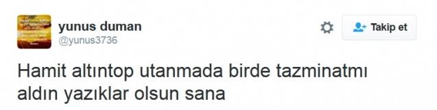 Taraftarın Hamit Altıntop tepkisi