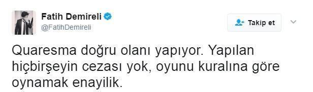 Quaresma atılmayınca sosyal medya karıştı