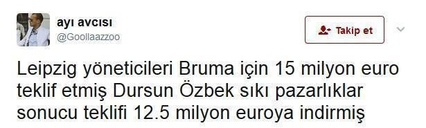 Bruma'nın satışına büyük tepki