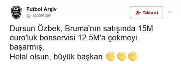 Bruma'nın satışına büyük tepki
