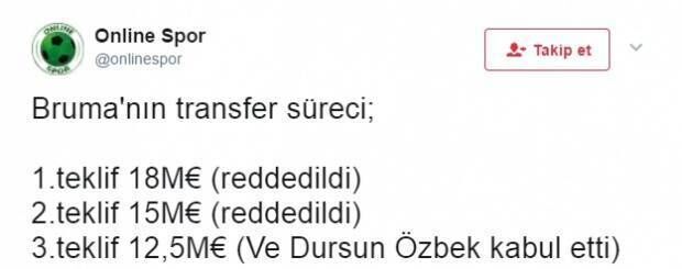 Bruma'nın satışına büyük tepki